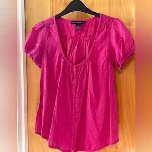 French Connection Cotton Short Sleeve Blouse size 6